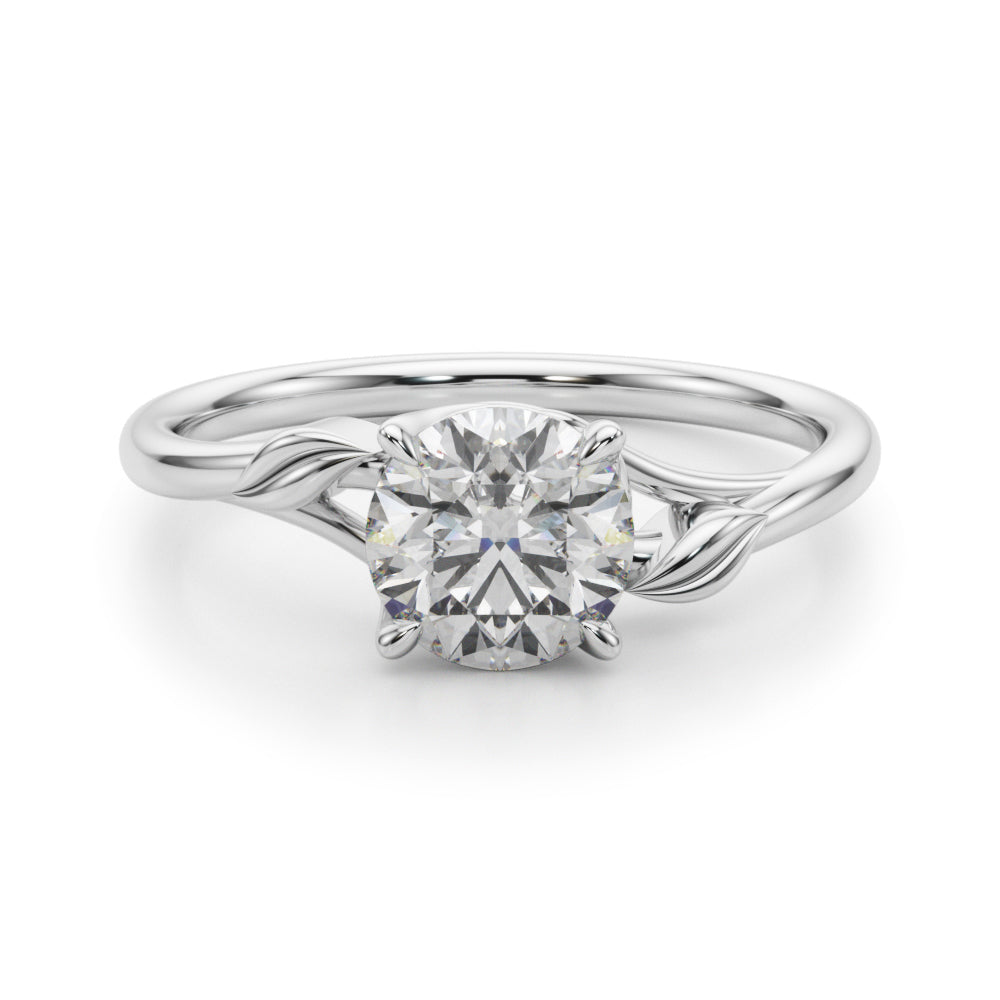 Round Bypass Lab Grown Diamond Engagement Ring - VS1 D/E/F | 14K & 18K Gold | 14K Yellow Gold | Round Lab Diamond | Picasso Gold & Diamond Chicago