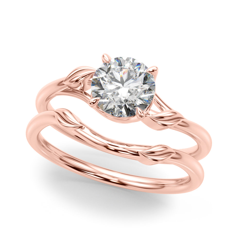 Round Bypass Lab Grown Diamond Engagement Ring - VS1 D/E/F | 14K & 18K Gold | 14K Yellow Gold | Round Lab Diamond | Picasso Gold & Diamond Chicago