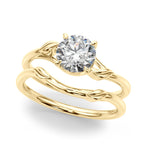Round Bypass Lab Grown Diamond Engagement Ring - VS1 D/E/F | 14K & 18K Gold | 14K Yellow Gold | Round Lab Diamond | Picasso Gold & Diamond Chicago