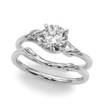 Round Bypass Lab Grown Diamond Engagement Ring - VS1 D/E/F | 14K & 18K Gold | 14K Rose Gold | Round Lab Diamond | Picasso Gold & Diamond Chicago