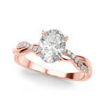 Oval Twisted Shank Lab Grown Diamond Engagement Ring - VS1 D/E/F | 14K & 18K Gold | 14K White Gold | Oval Lab Diamond | Picasso Gold & Diamond Chicago