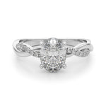 Oval Twisted Shank Lab Grown Diamond Engagement Ring - VS1 D/E/F | 14K & 18K Gold | 14K Yellow Gold | Oval Lab Diamond | Picasso Gold & Diamond Chicago