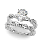 Oval Twisted Shank Lab Grown Diamond Engagement Ring - VS1 D/E/F | 14K & 18K Gold | 14K Rose Gold | Oval Lab Diamond | Picasso Gold & Diamond Chicago