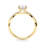 Oval Twisted Shank Lab Grown Diamond Engagement Ring - VS1 D/E/F | 14K & 18K Gold | 14K Rose Gold | Oval Lab Diamond | Picasso Gold & Diamond Chicago