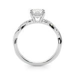 Oval Twisted Shank Lab Grown Diamond Engagement Ring - VS1 D/E/F | 14K & 18K Gold | 14K Rose Gold | Oval Lab Diamond | Picasso Gold & Diamond Chicago