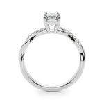 Emerald Cut Twisted Shank Lab Grown Diamond Engagement Ring - VS1 D/E/F | 14K & 18K Gold | 14K Rose Gold | Emerald Cut Lab Diamond | Picasso Gold & Diamond Chicago