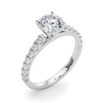 3/8 ct tw Lab Grown Diamond Engagement Ring Setting in 14K White Gold