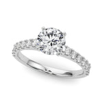 3/8 ct tw Lab Grown Diamond Engagement Ring Setting in 14K White Gold