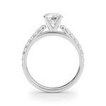 3/8 ct tw Lab Grown Diamond Engagement Ring Setting in 14K White Gold