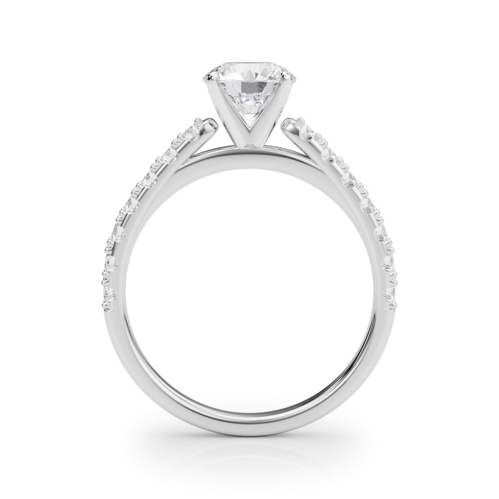 3/8 ct tw Lab Grown Diamond Engagement Ring Setting in 14K White Gold