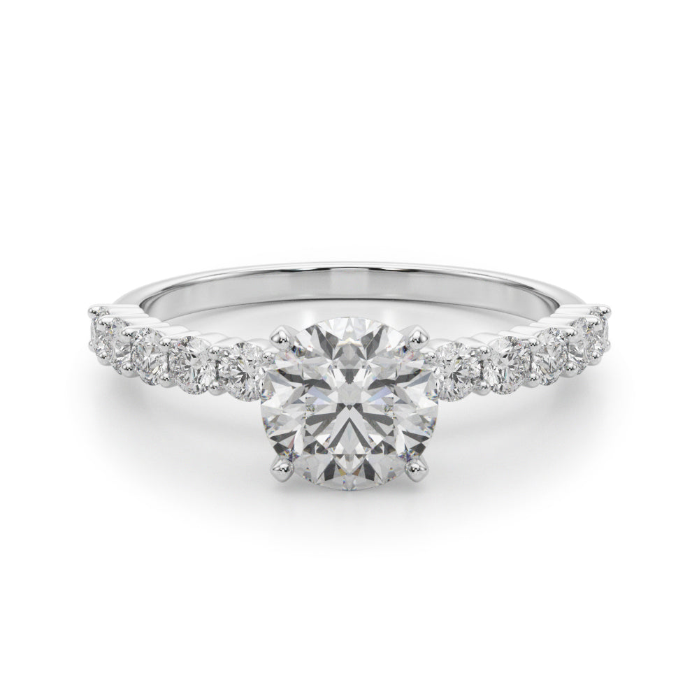 1/2 ct tw Lab Grown Diamond Engagement Ring Setting in 14K White Gold