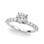1/2 ct tw Lab Grown Diamond Engagement Ring Setting in 14K White Gold