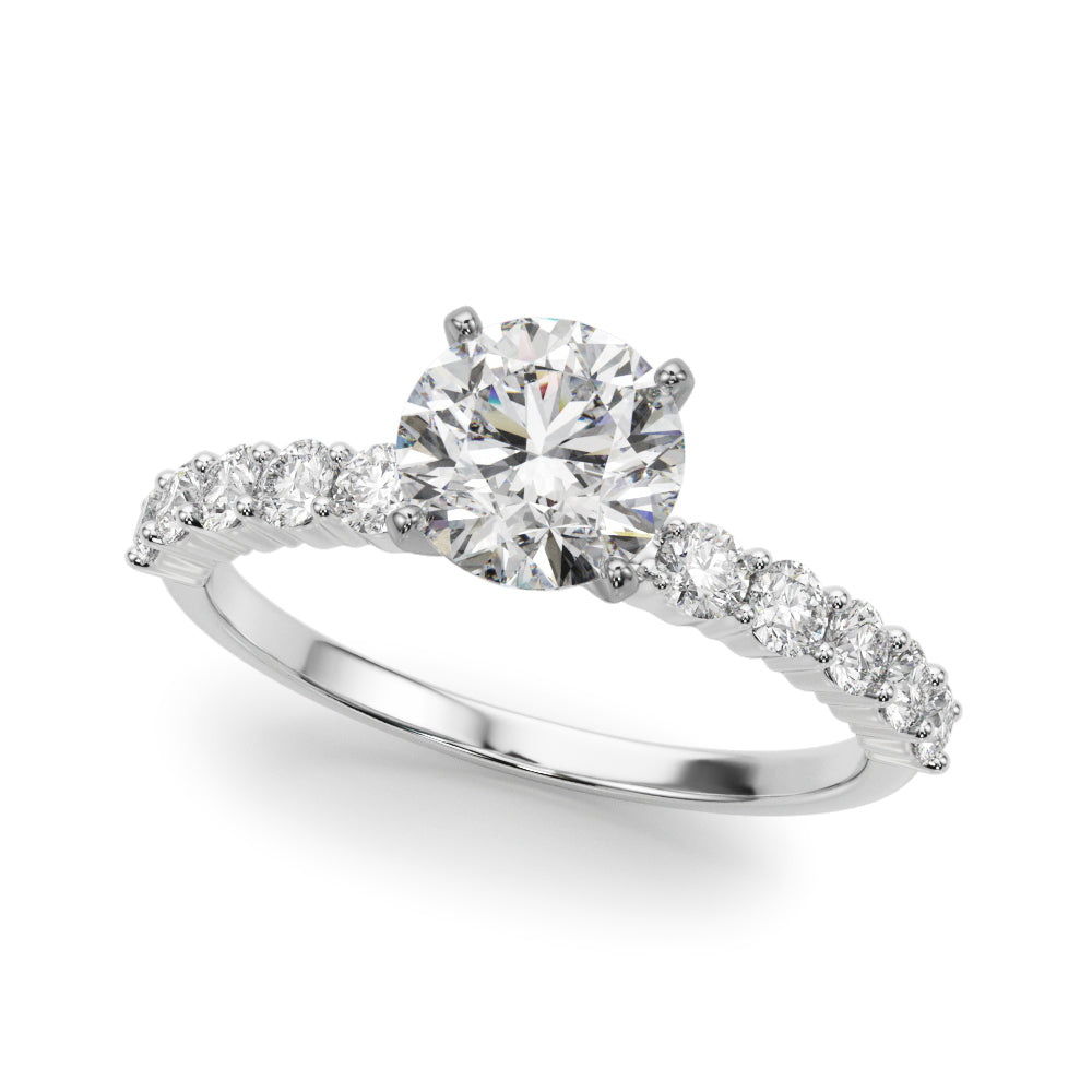 1/2 ct tw Lab Grown Diamond Engagement Ring Setting in 14K White Gold