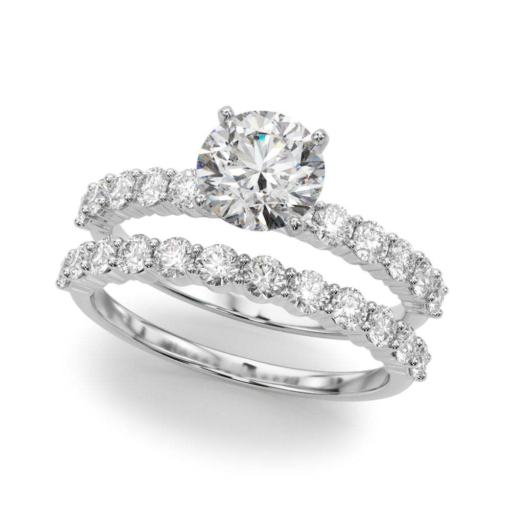 1/2 ct tw Lab Grown Diamond Engagement Ring Setting in 14K White Gold