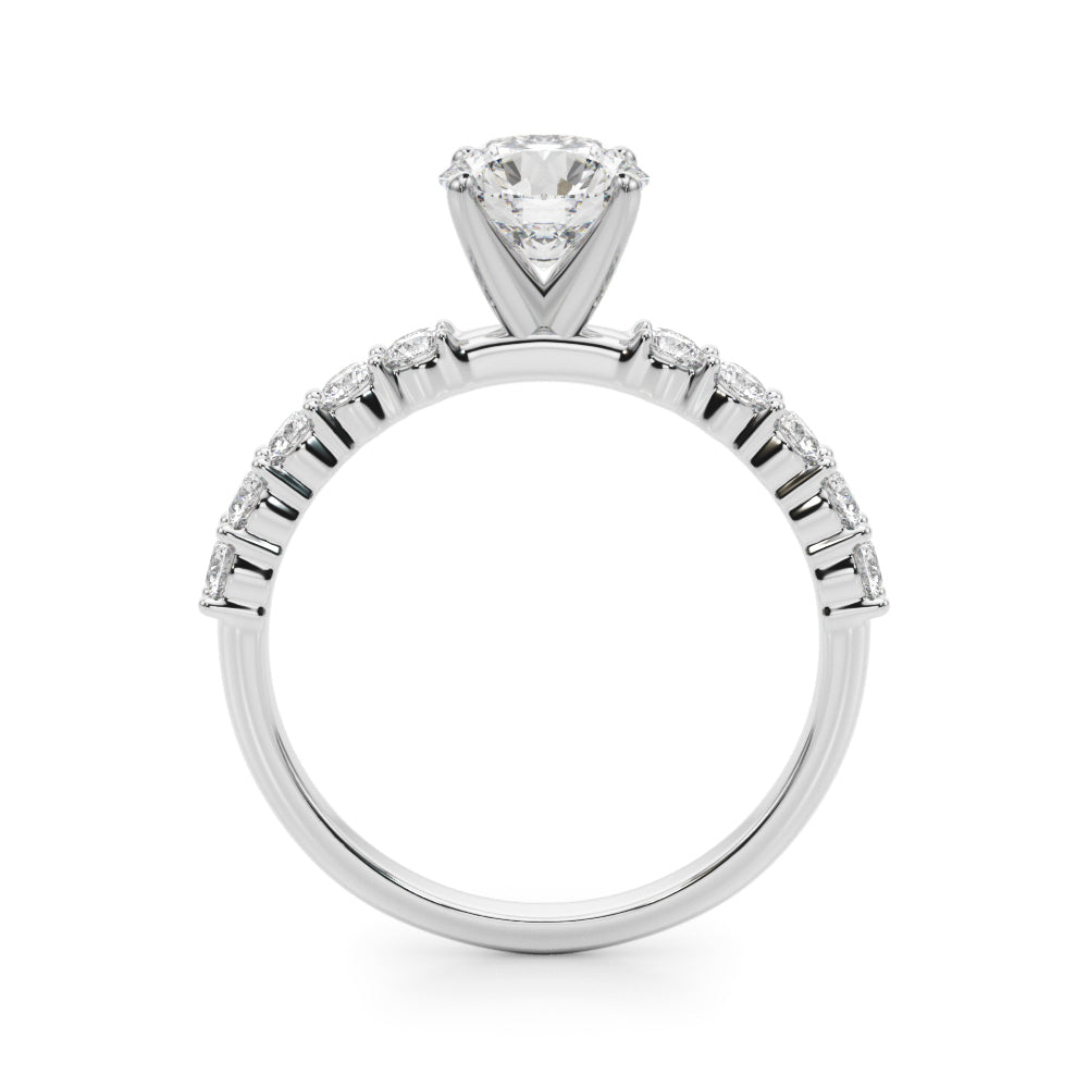 1/2 ct tw Lab Grown Diamond Engagement Ring Setting in 14K White Gold
