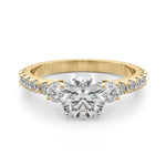5/8 ct tw Lab Grown Diamond Engagement Ring Setting in 14K Yellow Gold