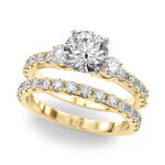 5/8 ct tw Lab Grown Diamond Engagement Ring Setting in 14K Yellow Gold