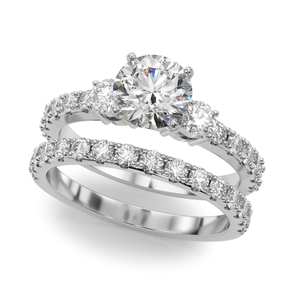 5/8 ct tw Lab Grown Diamond Engagement Ring Setting in 14K White Gold