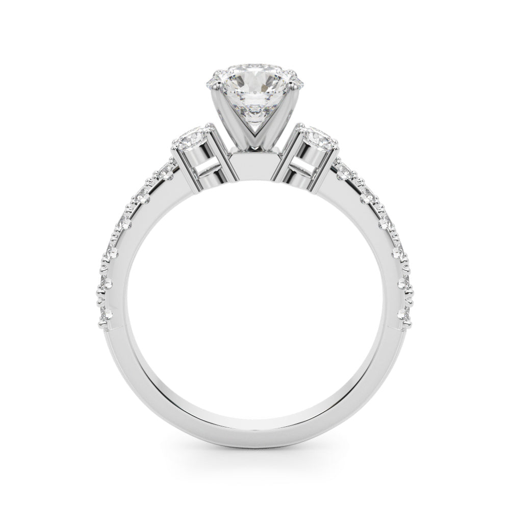 5/8 ct tw Lab Grown Diamond Engagement Ring Setting in 14K White Gold