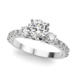 5/8 ct tw Lab Grown Diamond Engagement Ring Setting in 14K White Gold