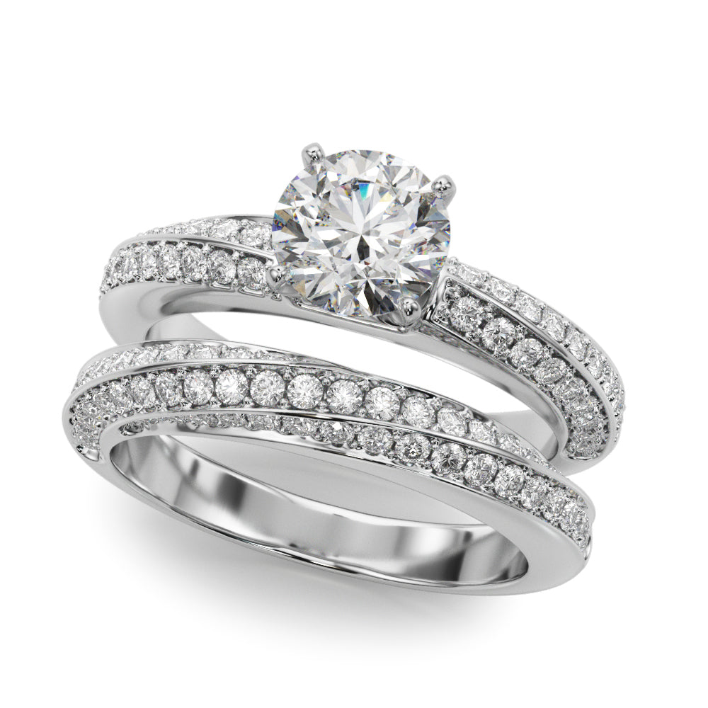 Round Twisted Shank Lab Grown Diamond Engagement Ring - VS1 D/E/F | 14K & 18K Gold | 14K Rose Gold | Round Lab Diamond | Picasso Gold & Diamond Chicago