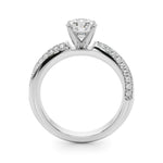 Round Twisted Shank Lab Grown Diamond Engagement Ring - VS1 D/E/F | 14K & 18K Gold | 14K Rose Gold | Round Lab Diamond | Picasso Gold & Diamond Chicago
