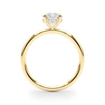 1 ct Round Lab Grown Diamond Hidden Halo Engagement Ring Setting in 14K Yellow Gold