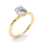 Oval Hidden Halo Lab Grown Diamond Engagement Ring - VS1 D/E/F | 14K & 18K Gold | 14K White Gold | Oval Lab Diamond | Picasso Gold & Diamond Chicago