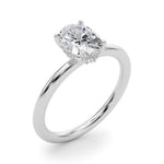 Oval Hidden Halo Lab Grown Diamond Engagement Ring - VS1 D/E/F | 14K & 18K Gold | 14K Yellow Gold | Oval Lab Diamond | Picasso Gold & Diamond Chicago