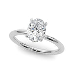 Oval Hidden Halo Lab Grown Diamond Engagement Ring - VS1 D/E/F | 14K & 18K Gold | 14K White Gold | Oval Lab Diamond | Picasso Gold & Diamond Chicago
