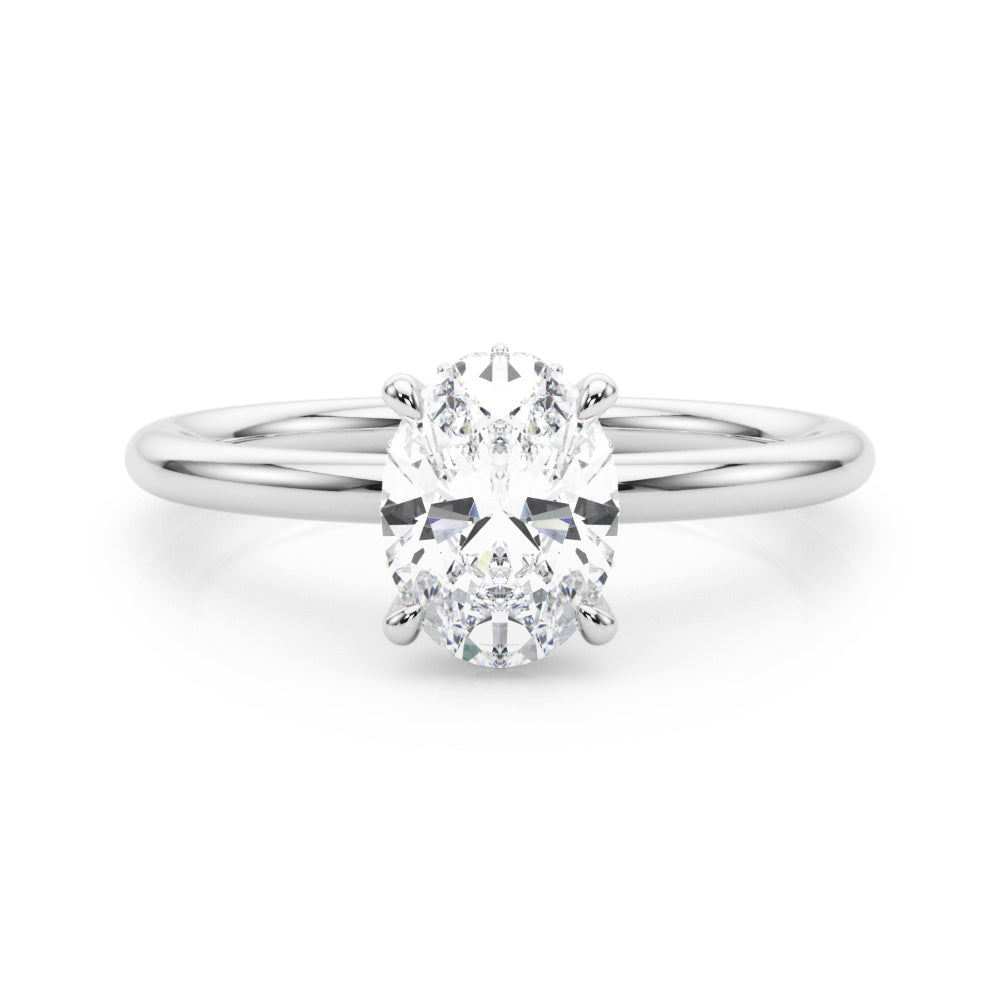 Oval Hidden Halo Lab Grown Diamond Engagement Ring - VS1 D/E/F | 14K & 18K Gold | 14K Rose Gold | Oval Lab Diamond | Picasso Gold & Diamond Chicago