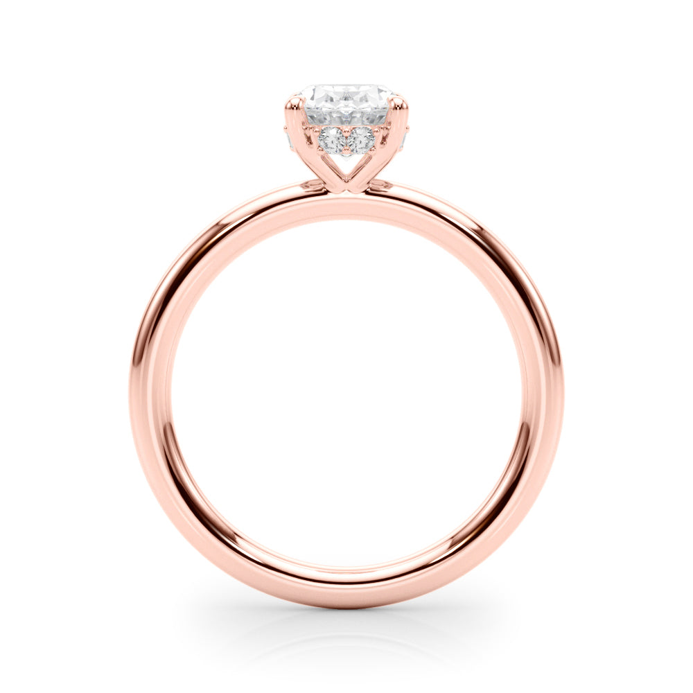 Oval Hidden Halo Lab Grown Diamond Engagement Ring - VS1 D/E/F | 14K & 18K Gold | 14K Rose Gold | Oval Lab Diamond | Picasso Gold & Diamond Chicago