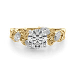 Round Nature Inspired Lab Grown Diamond Engagement Ring - VS1 D/E/F | 14K & 18K Gold | 14K White Gold | Round Lab Diamond | Picasso Gold & Diamond Chicago