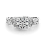 Round Nature Inspired Lab Grown Diamond Engagement Ring - VS1 D/E/F | 14K & 18K Gold | 14K Yellow Gold | Round Lab Diamond | Picasso Gold & Diamond Chicago