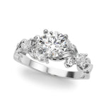 Round Nature Inspired Lab Grown Diamond Engagement Ring - VS1 D/E/F | 14K & 18K Gold | 14K White Gold | Round Lab Diamond | Picasso Gold & Diamond Chicago
