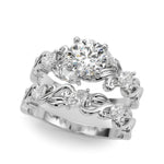 Round Nature Inspired Lab Grown Diamond Engagement Ring - VS1 D/E/F | 14K & 18K Gold | 14K Rose Gold | Round Lab Diamond | Picasso Gold & Diamond Chicago