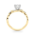 Round Nature Inspired Lab Grown Diamond Engagement Ring - VS1 D/E/F | 14K & 18K Gold | 14K Rose Gold | Round Lab Diamond | Picasso Gold & Diamond Chicago