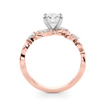 Round Nature Inspired Lab Grown Diamond Engagement Ring - VS1 D/E/F | 14K & 18K Gold | 14K Rose Gold | Round Lab Diamond | Picasso Gold & Diamond Chicago