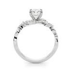 Round Nature Inspired Lab Grown Diamond Engagement Ring - VS1 D/E/F | 14K & 18K Gold | 14K Rose Gold | Round Lab Diamond | Picasso Gold & Diamond Chicago