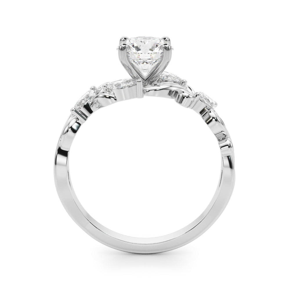 Round Nature Inspired Lab Grown Diamond Engagement Ring - VS1 D/E/F | 14K & 18K Gold | 14K Rose Gold | Round Lab Diamond | Picasso Gold & Diamond Chicago