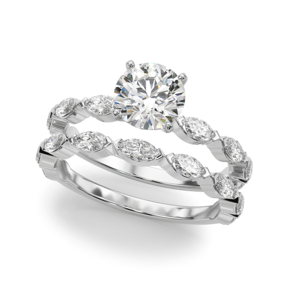 1/2 ct tw Lab Grown Diamond Engagement Ring Setting in 14K White Gold