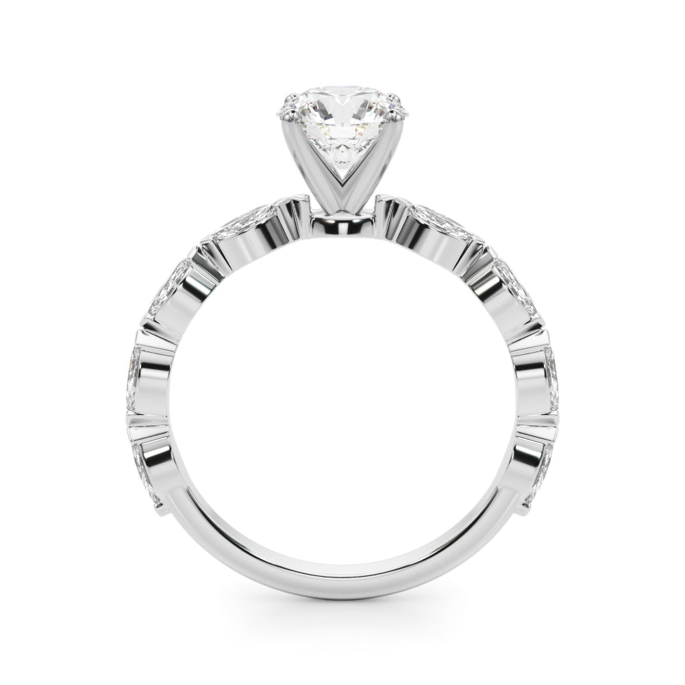 1/2 ct tw Lab Grown Diamond Engagement Ring Setting in 14K White Gold