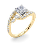 Round Bypass Lab Grown Diamond Engagement Ring - VS1 D/E/F | 14K & 18K Gold | 18K White Gold | Round Lab Diamond | Picasso Gold & Diamond Chicago