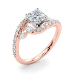 Round Bypass Lab Grown Diamond Engagement Ring - VS1 D/E/F | 14K & 18K Gold | 18K White Gold | Round Lab Diamond | Picasso Gold & Diamond Chicago