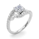 Round Bypass Lab Grown Diamond Engagement Ring - VS1 D/E/F | 14K & 18K Gold | 18K Yellow Gold | Round Lab Diamond | Picasso Gold & Diamond Chicago