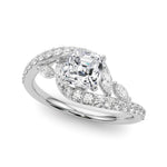 Round Bypass Lab Grown Diamond Engagement Ring - VS1 D/E/F | 14K & 18K Gold | 18K Yellow Gold | Round Lab Diamond | Picasso Gold & Diamond Chicago
