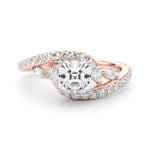 Round Bypass Lab Grown Diamond Engagement Ring - VS1 D/E/F | 14K & 18K Gold | 18K Rose Gold | Round Lab Diamond | Picasso Gold & Diamond Chicago