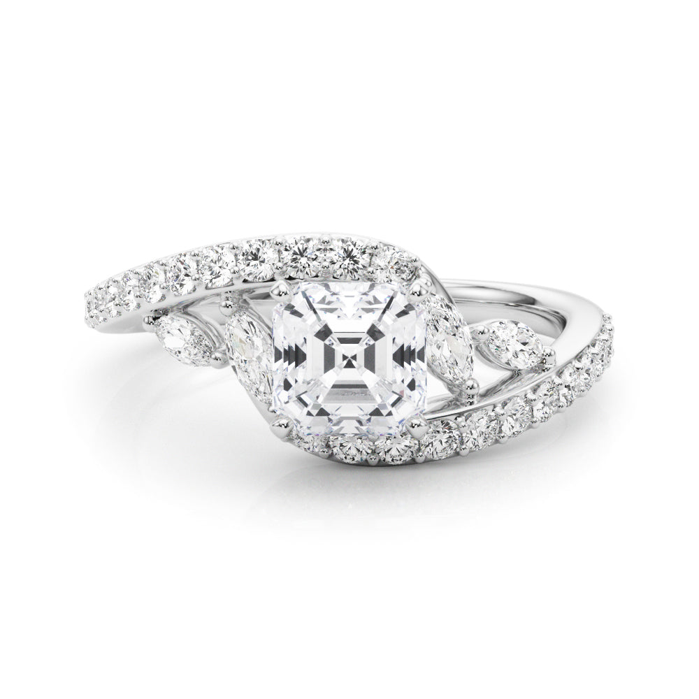 Round Bypass Lab Grown Diamond Engagement Ring - VS1 D/E/F | 14K & 18K Gold | 18K Rose Gold | Round Lab Diamond | Picasso Gold & Diamond Chicago