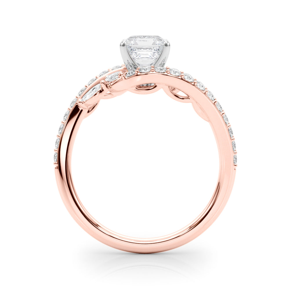 Round Bypass Lab Grown Diamond Engagement Ring - VS1 D/E/F | 14K & 18K Gold | Platinum | Round Lab Diamond | Picasso Gold & Diamond Chicago