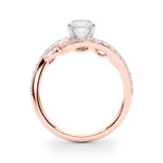 Round Bypass Lab Grown Diamond Engagement Ring - VS1 D/E/F | 14K & 18K Gold | Platinum | Round Lab Diamond | Picasso Gold & Diamond Chicago